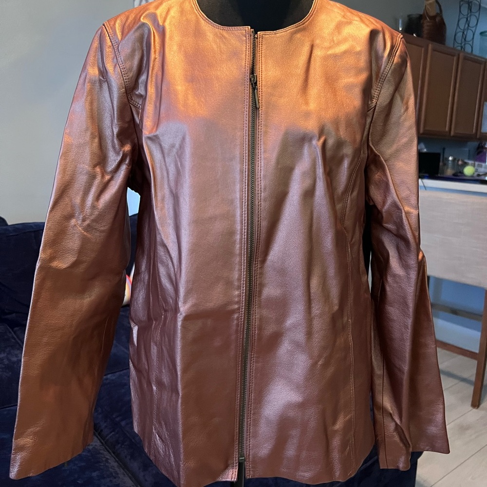 TERRY LEWIS BRONZE LEATHER JACKET